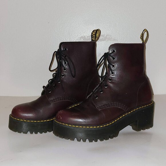 DR. MARTENS DM Docs Shriver Hi Vintage Leather Heeled Boots, Size 7 - Picture 4 of 9